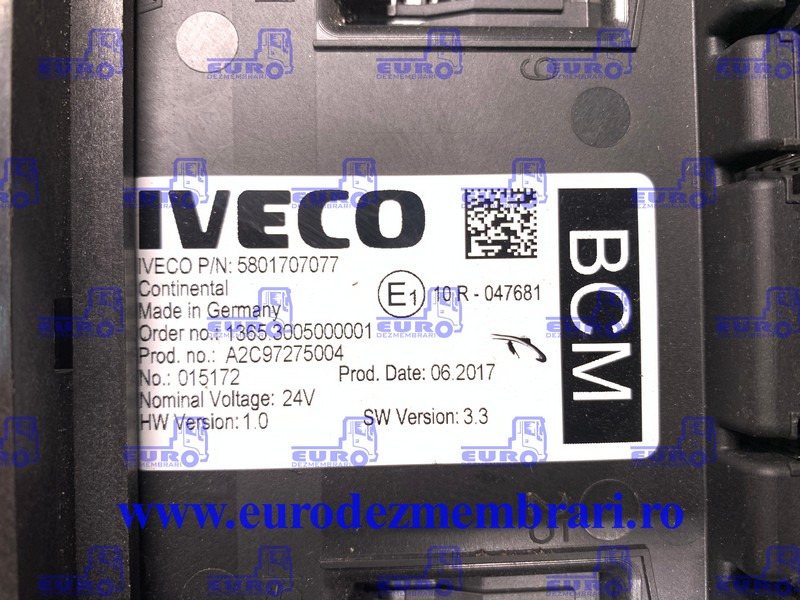 CALCULATOR BCM IVECO 5801707077 - Calculator de bord pentru Camion: Foto 1 CALCULATOR BCM IVECO 5801707077 - Calculator de bord pentru Camion: Foto 1
