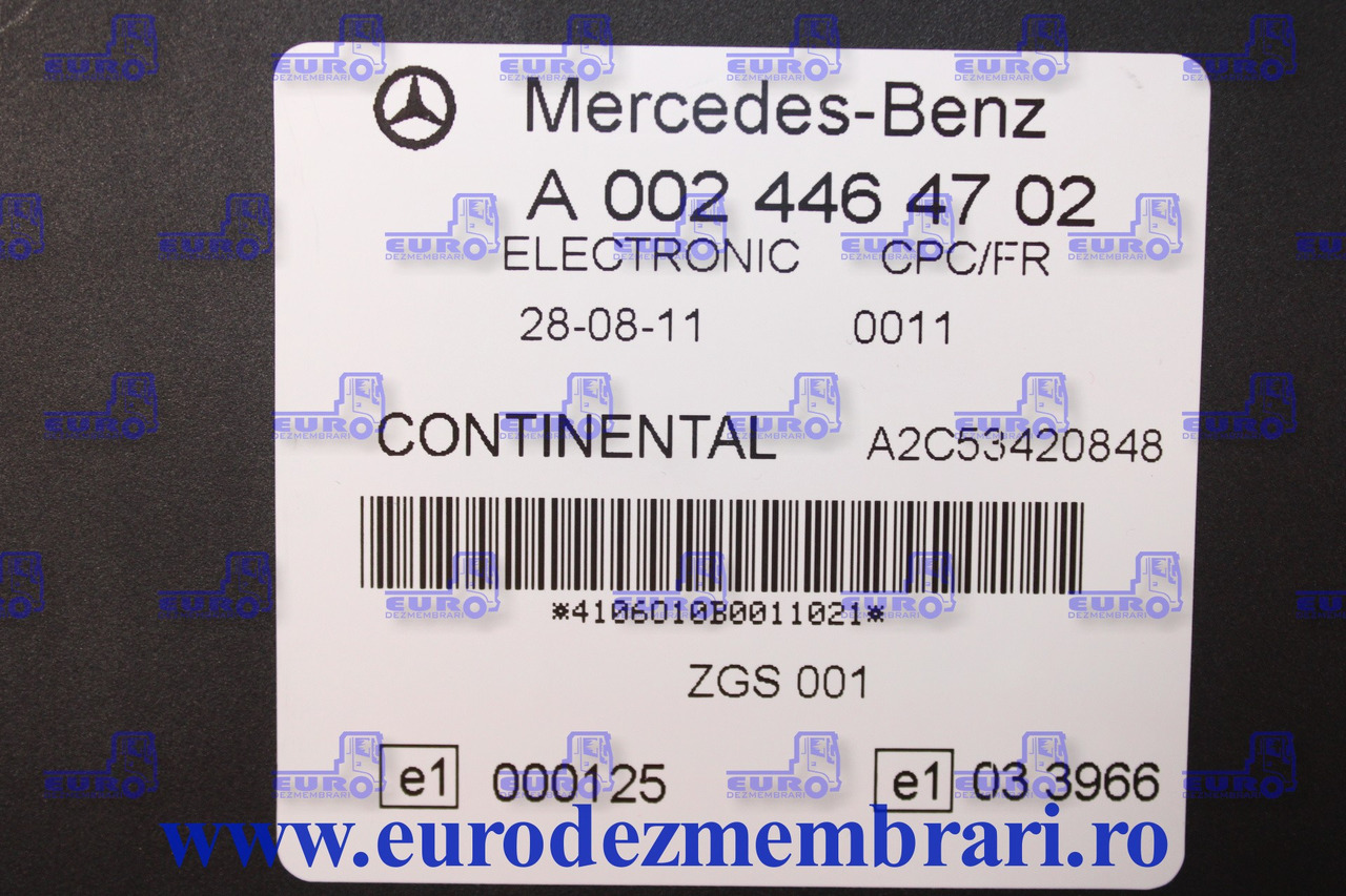 CALCULATOR CPC-FR MERCEDES ACTROS MP3 A0024464702 - Calculator de bord pentru Camion: Foto 3 CALCULATOR CPC-FR MERCEDES ACTROS MP3 A0024464702 - Calculator de bord pentru Camion: Foto 3
