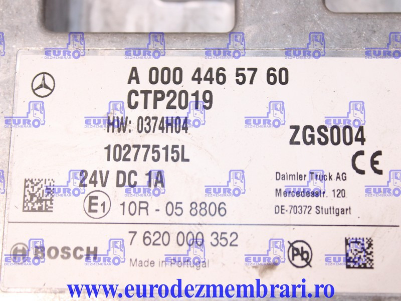 CALCULATOR CTP2019 MERCEDES ACTROS MP5 A0004465760 - Calculator de bord pentru Camion: Foto 3 CALCULATOR CTP2019 MERCEDES ACTROS MP5 A0004465760 - Calculator de bord pentru Camion: Foto 3