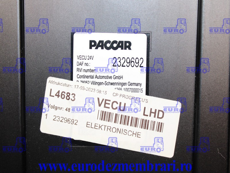 CALCULATOR VECU DAF XF XG 2329692 - Calculator de bord pentru Camion: Foto 3 CALCULATOR VECU DAF XF XG 2329692 - Calculator de bord pentru Camion: Foto 3
