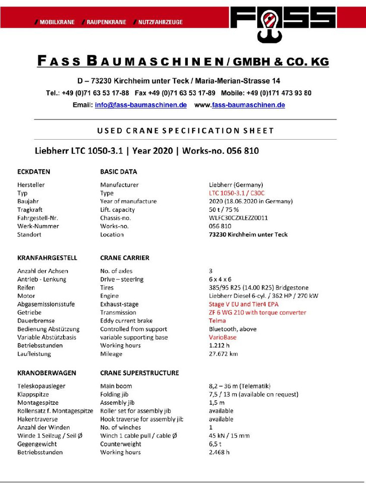 Automacara Liebherr LTC 1050-3.1 | VarioBase | Telematik: Foto 15 Automacara Liebherr LTC 1050-3.1 | VarioBase | Telematik: Foto 15