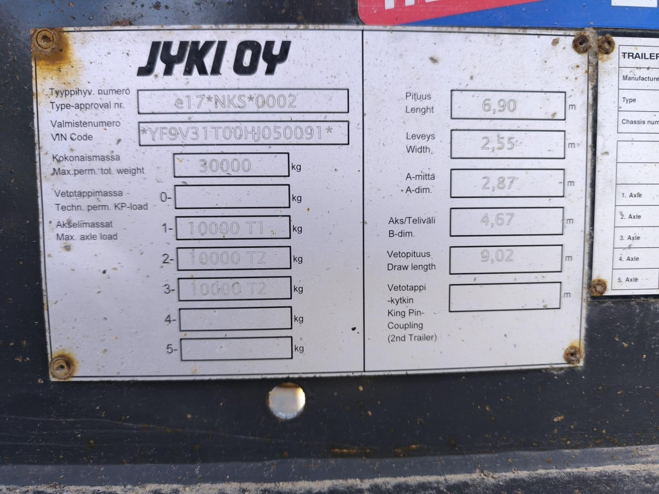 JYKI Jyki V31 - Remorca auto: Foto 3 JYKI Jyki V31 - Remorca auto: Foto 3