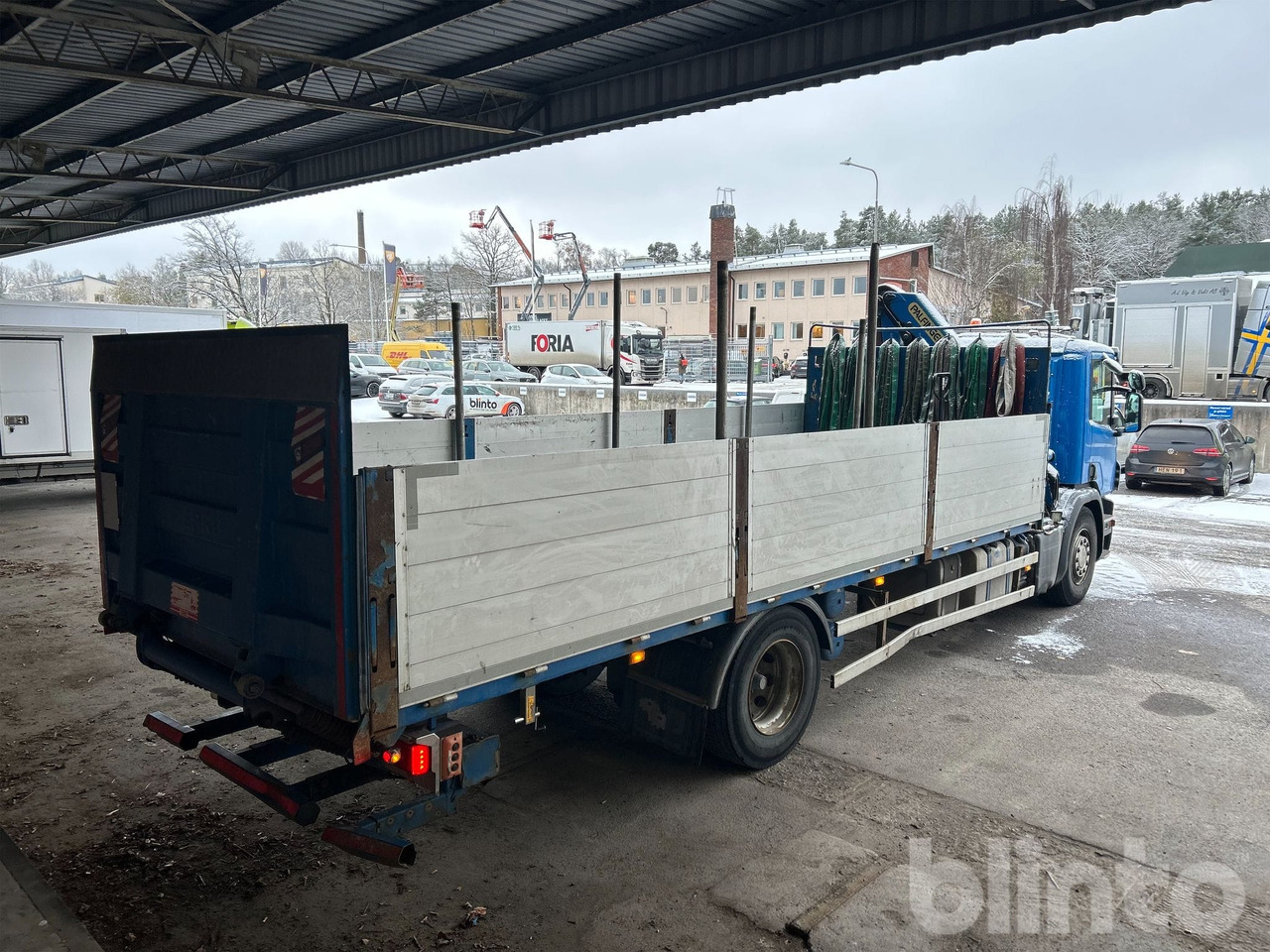 Brädgårdsbil / SCANIA P250 / Nybesiktigad kran - Camion platformă, Camion cu macara: Foto 5 Brädgårdsbil / SCANIA P250 / Nybesiktigad kran - Camion platformă, Camion cu macara: Foto 5
