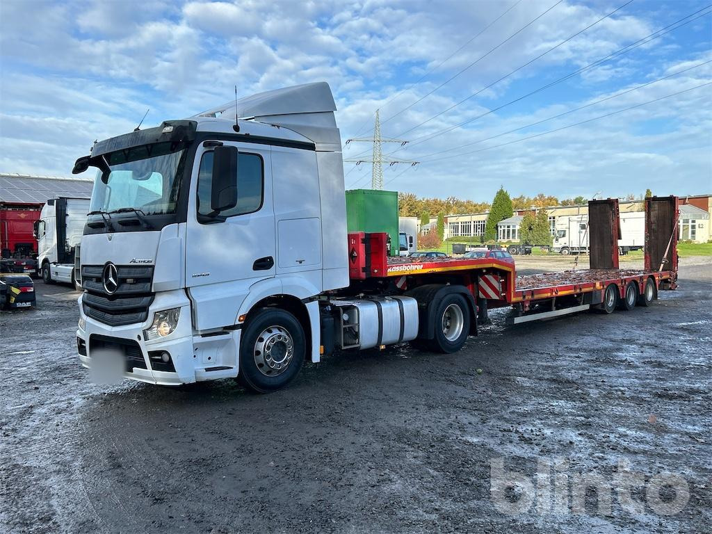 Mercedes-Benz Actros 1843 LS 4x2 + Kässbohrer Lowbed LB3E - Cap tractor, Semiremorcă transport agabaritic: Foto 1 Mercedes-Benz Actros 1843 LS 4x2 + Kässbohrer Lowbed LB3E - Cap tractor, Semiremorcă transport agabaritic: Foto 1