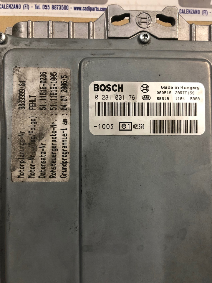 CENTRALINA EDC - RIF. BOSCH 0281001761 - RIF. MAN 51116167177 - Calculator de bord: Foto 2 CENTRALINA EDC - RIF. BOSCH 0281001761 - RIF. MAN 51116167177 - Calculator de bord: Foto 2