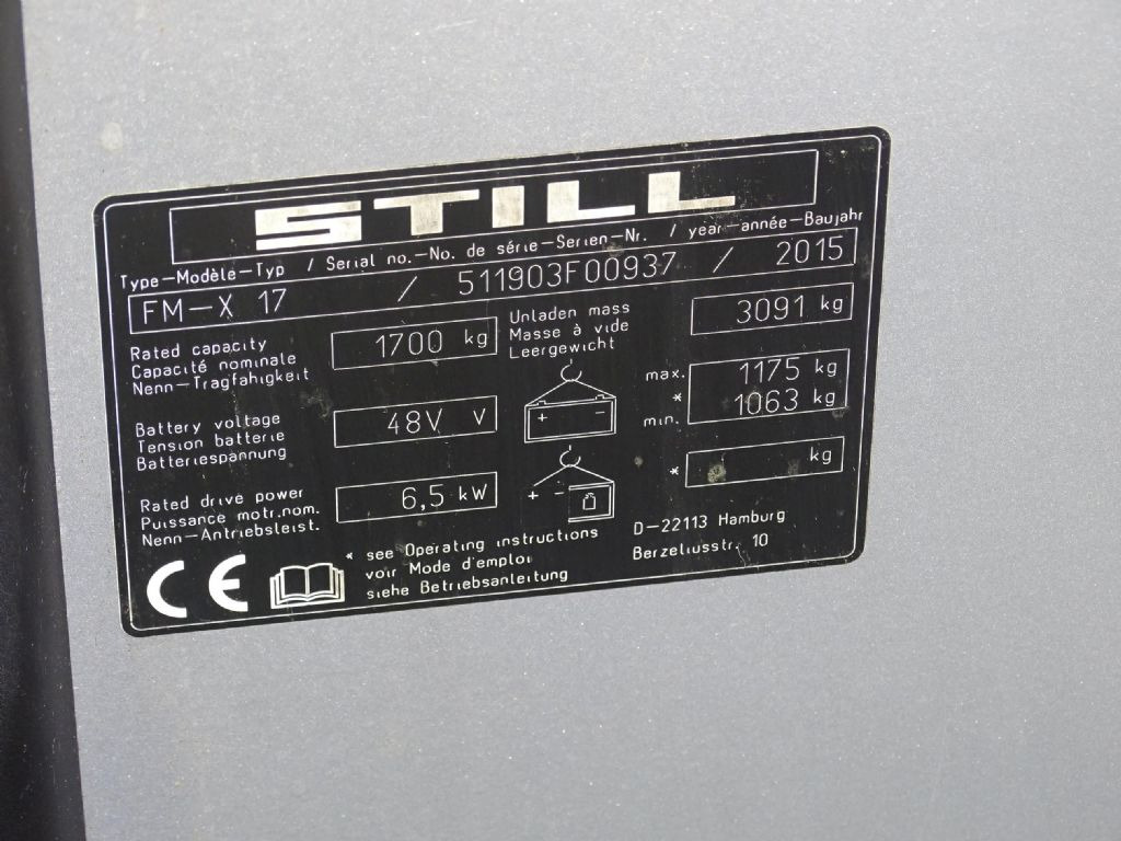 Still FM-X17 - Stivuitor cu catarg retractabil: Foto 5 Still FM-X17 - Stivuitor cu catarg retractabil: Foto 5