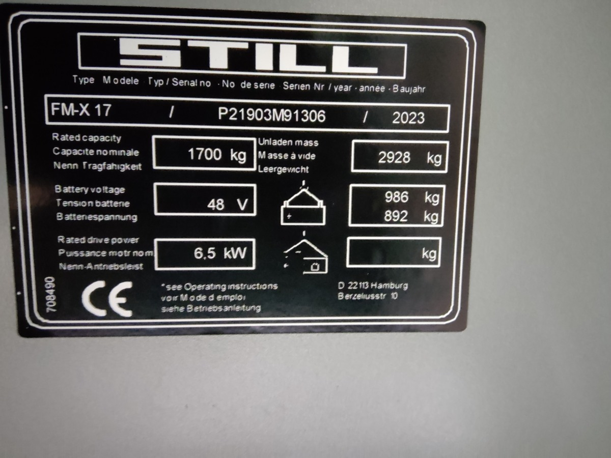 Still FM-X17 - Stivuitor cu catarg retractabil: Foto 5 Still FM-X17 - Stivuitor cu catarg retractabil: Foto 5