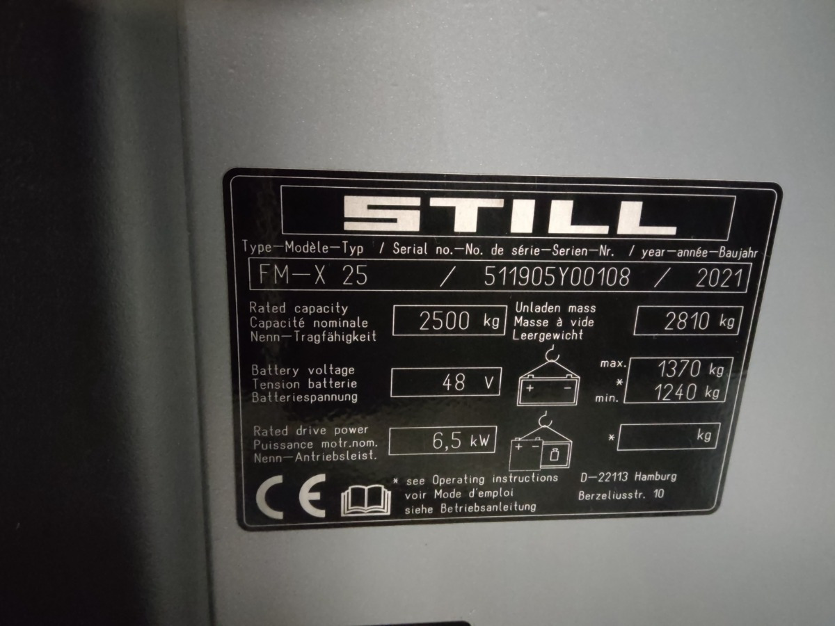 Still FM-X25 - Stivuitor cu catarg retractabil: Foto 5 Still FM-X25 - Stivuitor cu catarg retractabil: Foto 5