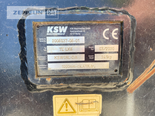 Komponenten TL1000 SM08 - Cupă excavator: Foto 2 Komponenten TL1000 SM08 - Cupă excavator: Foto 2