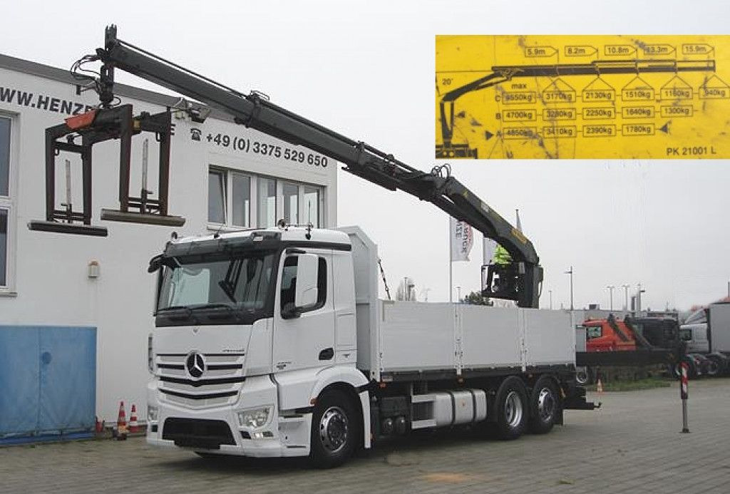 Mercedes-Benz Antos 2543 L/6x2 Pritsche Heckkran - Camion cu macara: Foto 1 Mercedes-Benz Antos 2543 L/6x2 Pritsche Heckkran - Camion cu macara: Foto 1